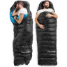 Мешок спальный NATUREHIKE CW400 NH18C400-D с гусинным пухом, размер L, черный, 6927595761670